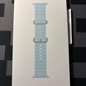 Apple Watch Band - Ocean Band (49mm) - Ice Blue with Natural Titanium Finish -